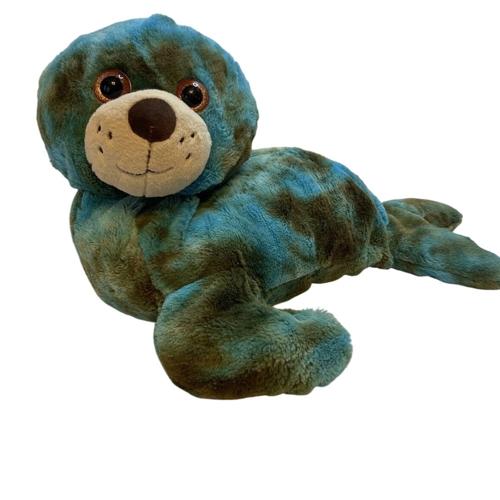 First & Main Under the Sea Seal Blue Brown Mottled‎ Plush Stuffed Animal